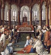 Rogier van der Weyden The Exhumation of Saint Hubert oil painting reproduction